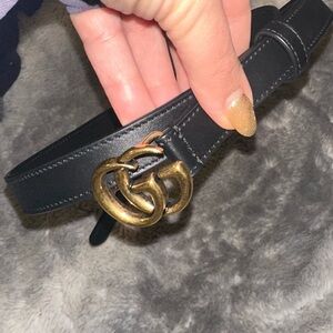 Thin Black Marmont Gucci Belt size 85